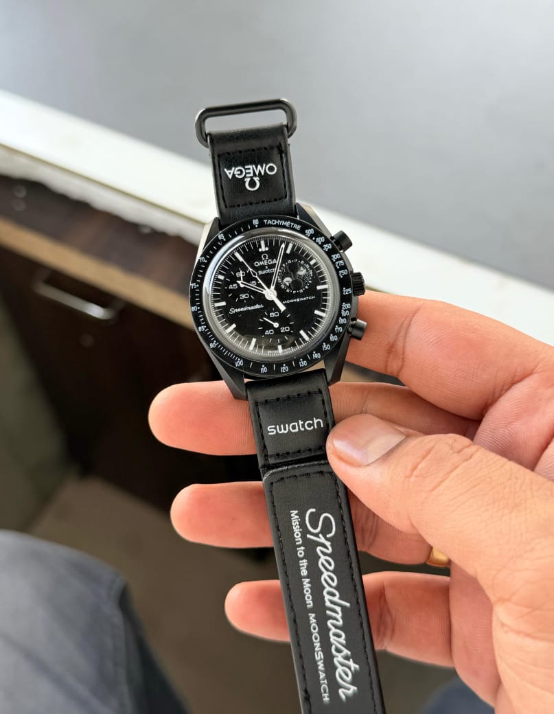 Omega Speedmaster Moonswatch greyBlack with black belt high quality