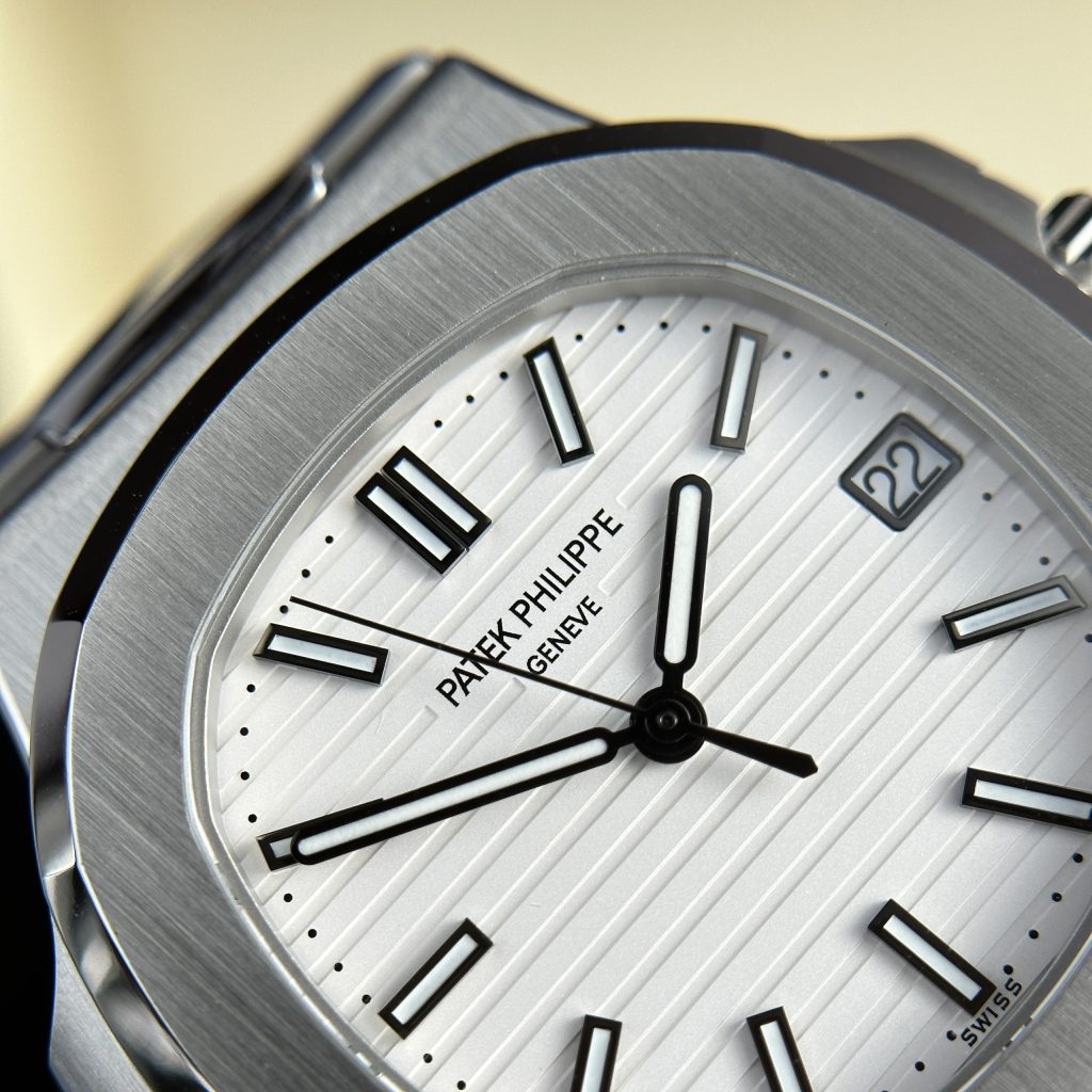 Patek Phillipe Nautilus Silver White Dial Metal premium Automatic Shahrukh khan Watch [OPEN BACK]