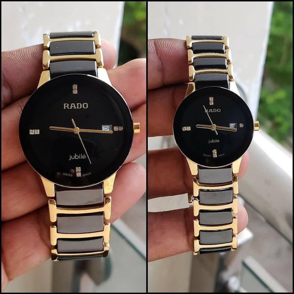 Rado Jubile Black & Gold Couple Ceramic