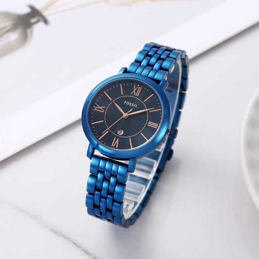 Fossil Blue Black Dial Ladies Watch Copy