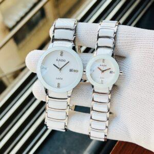 Rado Jubile White & Silver Couple ceramic