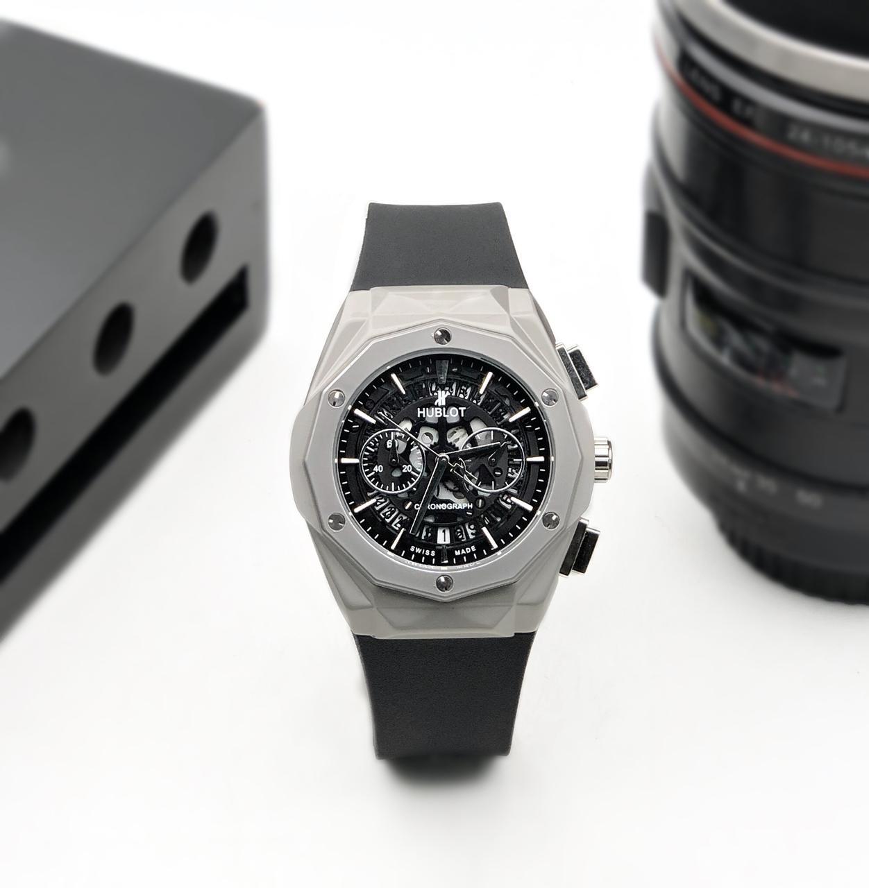 Hublo t Stainless steel Matte Silver Grey watch