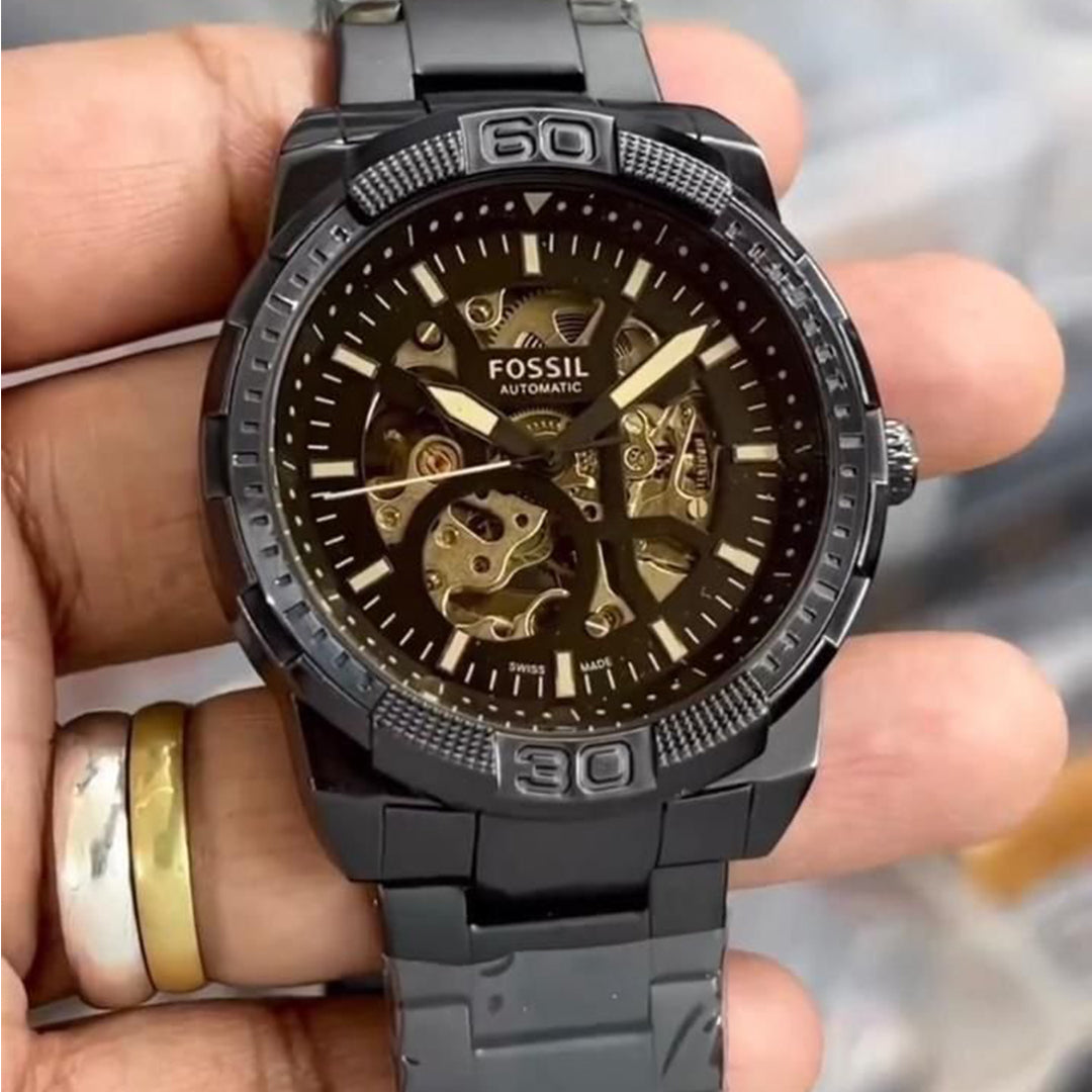 Fossil Black Metal Automatic