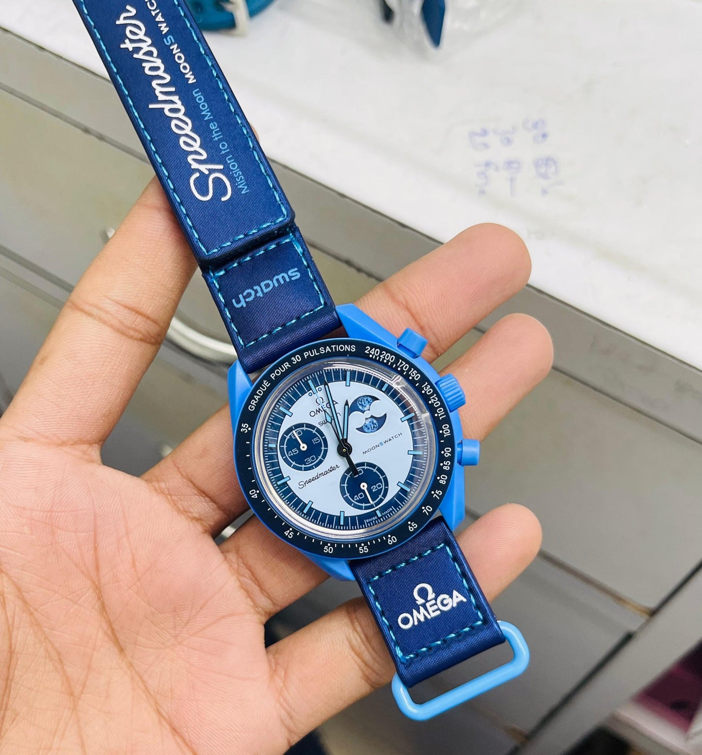 Omega Speedmaster Moonswatch Blue high Quality