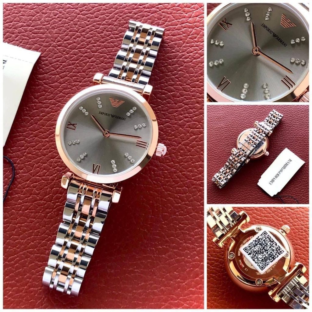 Arman i Dualtone Grey Dial Ladies Watch