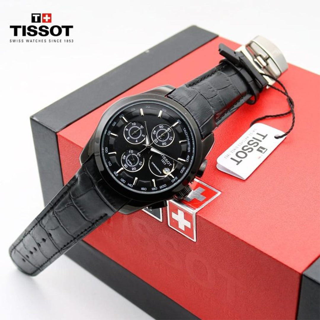 Tissot Leather Belt Full Black Watch