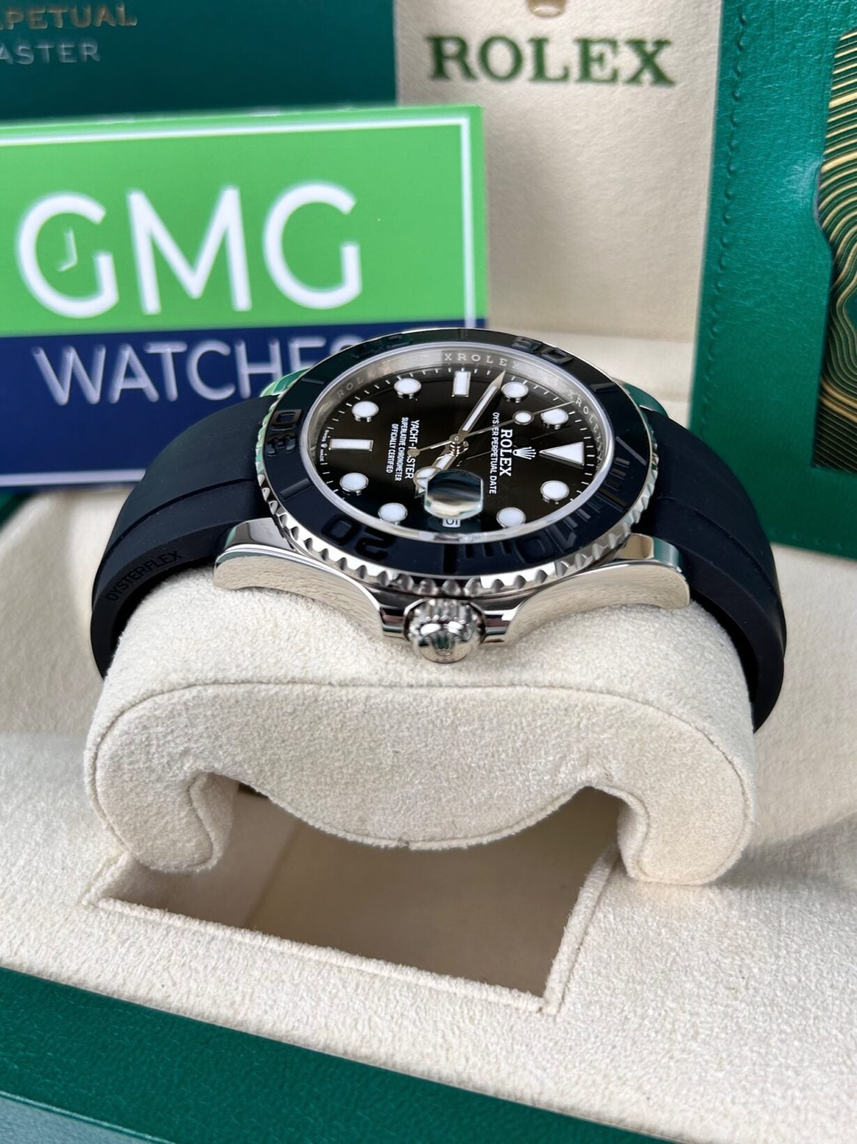 Rolex Yacht master Silicon band Silver black Virat kholi watch (automatic)