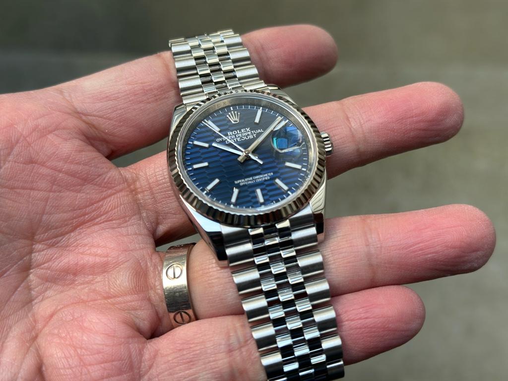 Role_x Datejust Silver Blue Dial Metal Watch Virat Kohli